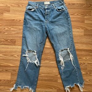 Free People We The Free Straight Distressed Jeans